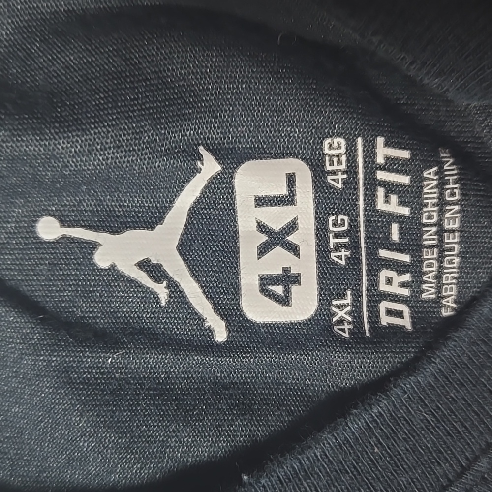 Black Air Jordan Dri Fit Mens 4XL T-Shirt - Picture 8 of 8